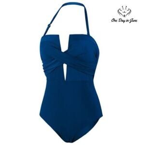 Vijiv Criss Cross Halter One Piece Size L